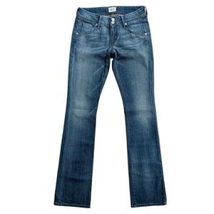 Hudson USA Women's Button Front Low Rise Flare Skinny Jeans Size 27 Style W176